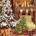 thumbnail image 2 of Xmas Tree Flannel Blanket, Christmas Soft Warm Blanket, All Season Decorative Throw Blanket, Lightweight Winter Red Gold Fleece Blankets for Bed Chair Sofa Couch Bedroom 60"X50", 2 of 6