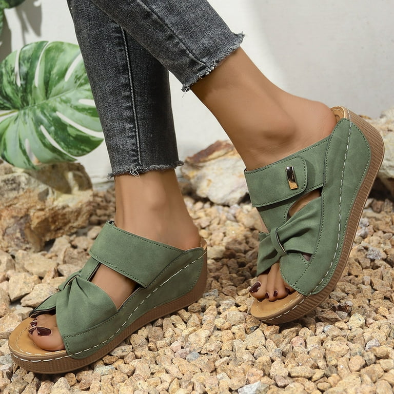 Viluyesy Women's Wedge Sandals, Arch Support Soft Sole Open Toe