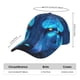 thumbnail image 2 of Balery Futuristic Blue Light Wolf Gorra de béisbol de tamaño ajustable para correr, entrenar y actividades al aire libre. Gorra de papá para todas las estaciones., 2 of 6