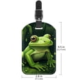 thumbnail image 6 of Square 2Pack PU Leather Frog Cruise Luggage Tag with Privacy Cover and Name ID Tag for Travel Handbags Backpacks Luggage Tags, 6 of 6