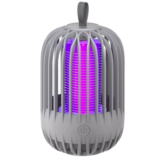 Rechargeable model Out Mosquito Zapper Rechargeable Indoor - Portable Electric Mosquitoes and Flying Insect Trap Light | High Powered Wireless Killer Lamp | Must Haves for Kitchen, Camping, gery