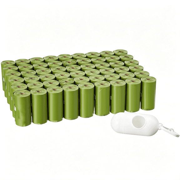 MISSMILE Premium Leak Proof Dog Poop Bags with Dispenser and Leash Clip,Cucumber Scented,13" X 9",810 Count (54 Rolls of 15) Doggie Poop Bags Dog Waste Bags