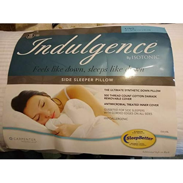 Indulgence Side Sleeper Pillow by Isotonic 36 x20 King Walmart