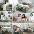 thumbnail image 5 of Merry Chrismas Bedding Duvet Cover Set Twin Size 4 Pieces Gray Snowflake Xmas Tree Soft Twill Plush Quilt Cover, Include 1 Duvet Cover 1 Flat Sheet And 2 Pillow, 5 of 7