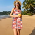 thumbnail image 3 of Fotbe Cartoon with Traffic Elements Vestido de Verano sin Mangas para Mujer – Vestido Midi Línea A, Estilo Camiseta Floral, Vestido Playero Casual y Fluido, 3 of 7