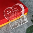 thumbnail image 3 of Customized Engraved heart-shaped Crystal ,40 Year 40th Anniversary Wedding gifts for Couples Wife Girlfriend Husband Boyfriend, 3 of 5
