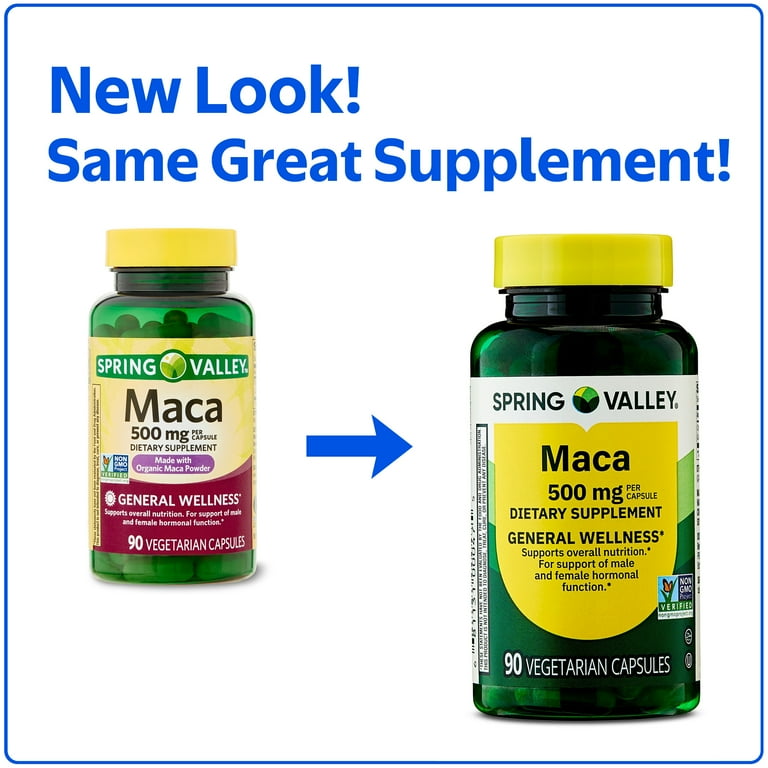 Spring Valley Maca Dietary Supplement, 500 mg, 90 Count