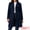 Dark Blue, variant on Women's Winter Single Breasted Peacoat Notched Lapel Button Down Overcoat S Khaki
