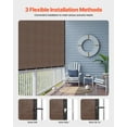 thumbnail image 5 of VEVOR 90% Sun Shade Cloth, 8 x 12 ft Pergola Shade Cover with Stainless Steel Grommets, Sun Shades Canopy Privacy Screen with 140 GSM HDPE Material, for Outdoor, Patio, Garden, and Backyard (Brown), 5 of 9