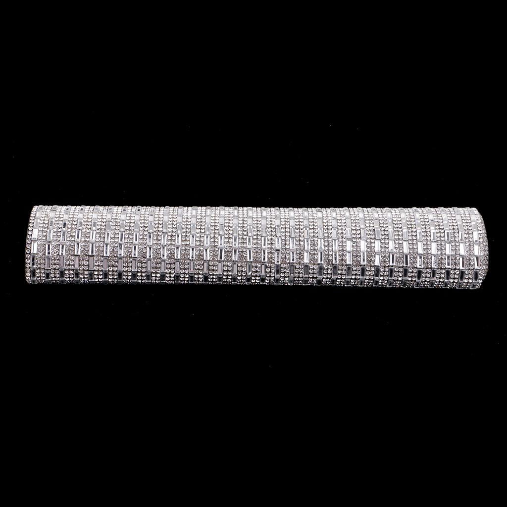 3x7mm Glass Rhinestone Trim Hotfix Crystal Mesh Banding Beads Applique Sheet 