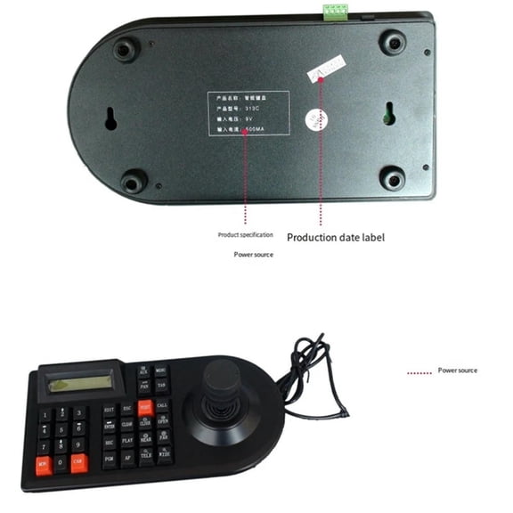 FOR 3D Joystick PTZ Keyboard Pan Tilt Zoom Controller For CCTV PTZ Dome Cameras RS485 Control Keyboard-EU Plug Easy Install