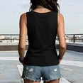 thumbnail image 6 of Cmfcve Cotton Tank Tops for Women V Neck Ruched Sleeveless Blouse Cross Front Surplice Wrap Casual T Shirts, 6 of 7