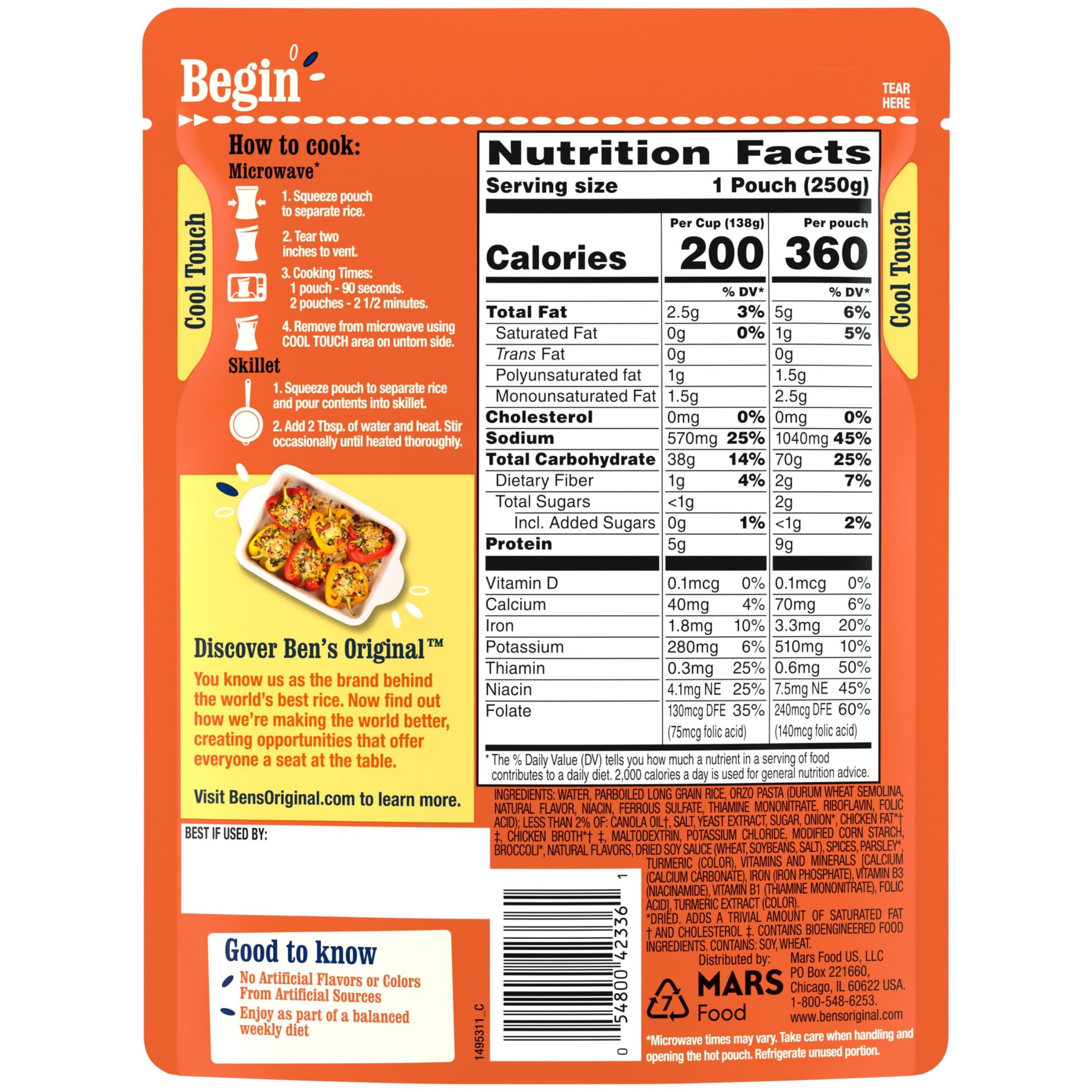 (12 pack) Ben's Original Ready Flavored Rice Pilaf, Easy Dinner Side, 8.8 Ounce Pouch