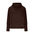 thumbnail image 4 of GigrtiJin Women's Turtleneck Knitted Sweaters Long Sleeves Solid Color Warm Blouses Casual Pullover Loose Tops, 4 of 7