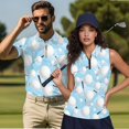 thumbnail image 2 of KUIFORTI Matching Golf Shirts for Couple Blue Fit Plain Women Sport Cloth Golf Tennis Tank Top Racerback Design Golf Shirt Keep Cool in Hot Weather Quick Dry, 2 of 6