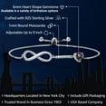 thumbnail image 2 of Gem Stone King 925 Sterling Silver Infinity Bracelet for Women with Heart Mystic Topaz and Moissanite (1.08 Cttw, Box Chain Fully Adjustable up to 9 inch), 2 of 6