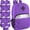 (24 Pack) Purple, variant on 24 Pack of Classic Solid Color & Reflective Multipocket Backpacks for Commuting and Traveling in Assorted Colors Pack