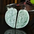 thumbnail image 6 of Jade Dragon And Phoenix Couple Necklace,Certified Emerald Green Jade Dragon And Phoenix Couple Necklace(Set of 2,Genuine Certificate), 6 of 6