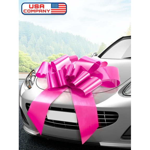 MIFFLIN 30-inch Giant Pink Butterfly-Shaped Car Gift Bow (US Company)