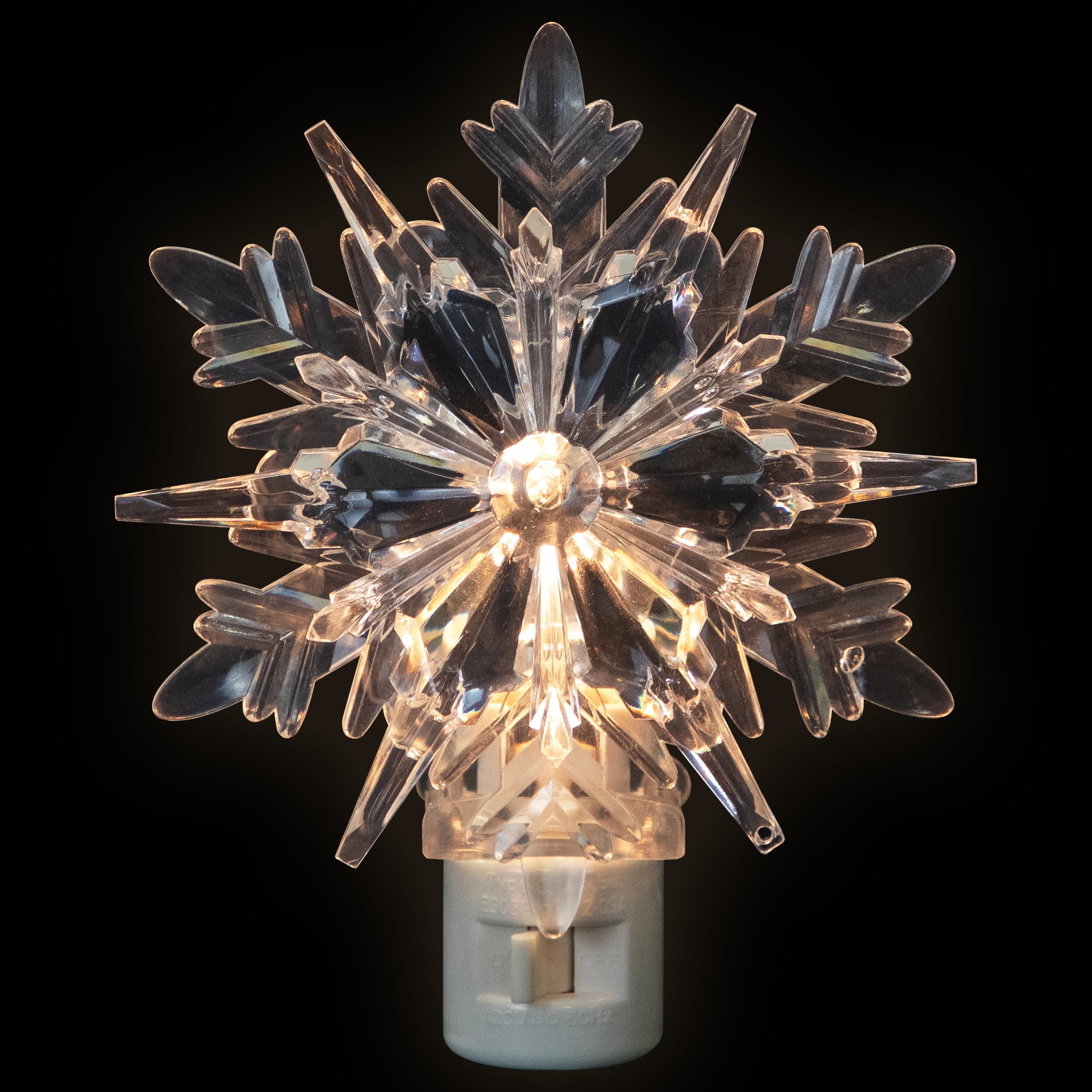 Northlight 3D Snowflake Christmas Night Light - 6" - Clear