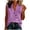 Purple#v neck linen tank with pocket, variant on aohooy Womens Sleeveless V Neck Shirts Cotton Linen Oblique Button Decorate Blouse Loose Collared Work Tank Tops with Flap Pocket Purple,L