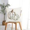 thumbnail image 6 of Fall Autumn White Pumpkin Throw Pillow Covers 18x18 Inch Set of 2 Thanksgiving Teal Grey Pumpkins Outdoor Decorative Pillows Cover Harvest Linen Pillowcase for Bed Couch Sofa Decor, 6 of 6