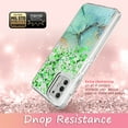 thumbnail image 6 of Samsung Galaxy A72 Phone Case, Rosebono Hybrid Bling Glitter Sparkle Epoxy Graphic Marble Colorful Silicone Skin Cover Armor Case for Samsung Galaxy A72 4G and 5G (Green Barble), 6 of 6