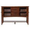 thumbnail image 3 of HomeStock Art Deco Dreams SIDEBOARDith Large Display Shelf , 3 Drawers 2 Storage Cabinets , Chestnut Brown, 3 of 8