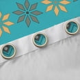 thumbnail image 4 of Manfei Rustic Boho Aztec Blackout Curtains Set of 2 (52x84 Each),bohemian Geometric Flower Window Curtains,Cyan Gray Khaki Curtains and Drapes For Teens,Breathable Home Decor, 4 of 6