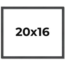 20x16 Rustic Brown Real Wood Picture Frame Width 0.75 inches | Interior Frame Depth 0.5 inches |