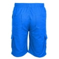 thumbnail image 2 of zuwimk Mens Shorts,Men's Casual Cotton Loose Fit Lightweight Multi-Pockets Cargo Shorts Z01-Blue,4XL, 2 of 5