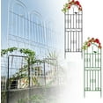 thumbnail image 2 of 1 Pack Metal Garden Trellis with Black Coating, Iron Lattice Grid Panel for Climbing Plants Outdoor for Clematis Vine Jasmine Vegetables Fruits Support (Color : Green, Size : 200cm/79in), 2 of 9