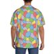 thumbnail image 3 of Balery Colorful Easter eggs Camisa Casual de Manga Corta con Botones para Hombre, Texturizada, Estilo Cubano, para Playa, Verano-XX-Large, 3 of 5