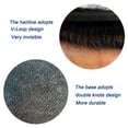 thumbnail image 5 of 0.04mm Thin Skin Toupee for Men V-Loop Human Hair Replacement System Male Wig, 5 of 6