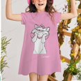 thumbnail image 1 of 2022 verano niños vestido de manga corta para niña Disney Mary cat estampado niña Top 2-12Y bebé niña camisetas niño niña ropa 3T zhangyuxiang CONDUJO, 1 of 2