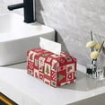 thumbnail image 2 of Psesaysky Tissue Box Cover Waterproof, Christmas Theme Rectangular PU Leather Tissue Box Holder, Modern Facial Paper Organizer Dispenser for Bathroom, Car, 9.7''X5.2''X5.1'', 2 of 7