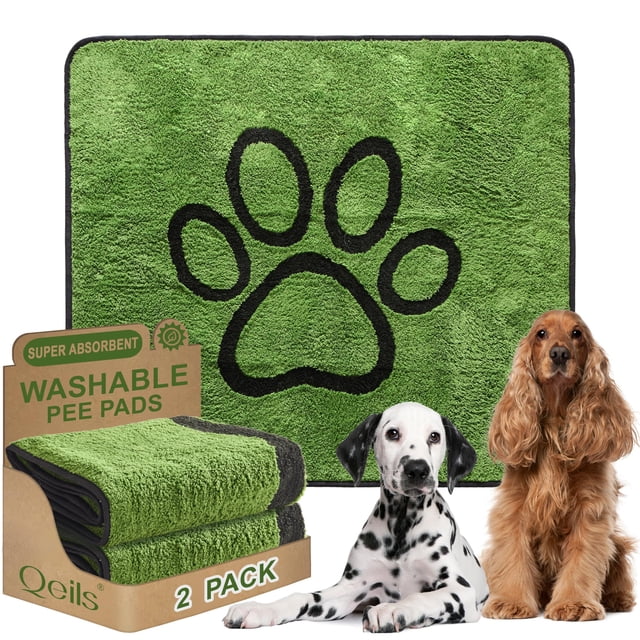 Almohadillas reutilizables para orinar perros, paquete de 2, 122 x 122 cm, lavables