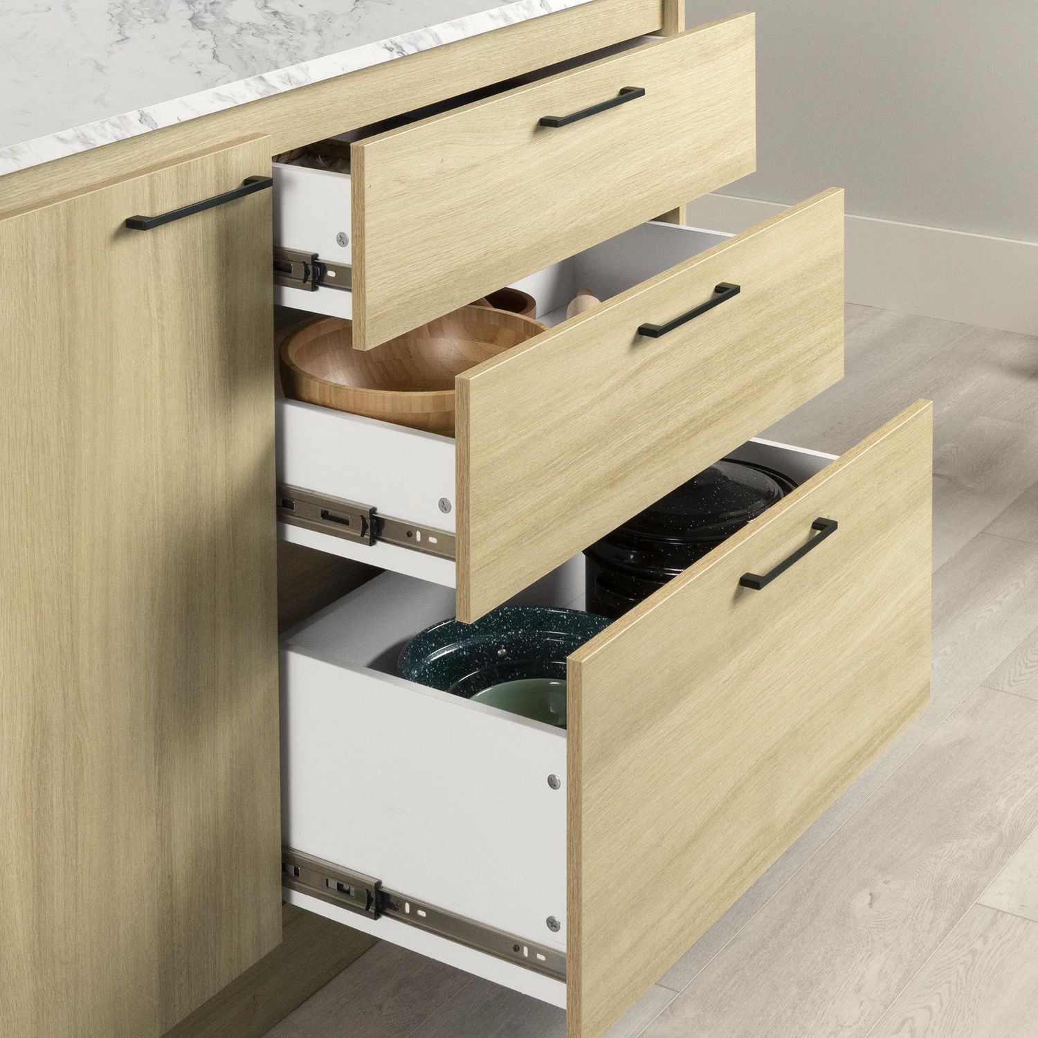 Southshore Myro Kitchen Island with Door and Drawers