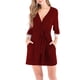 thumbnail image 2 of Pijama de manga larga para mujer pijama fino de Modal albornoz corto Sexy con cuello en V ribete de encaje ANGGREK Otros, 2 of 6