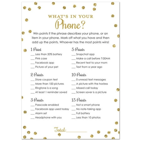 phone shower game bridal cards pink faux glitter gold zoom walmart dialog displays option button additional opens