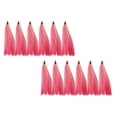 thumbnail image 2 of 12x señuelos de pesca, aparejo de tubo deslizante de agua salada, señuelos de pesca hechos a mano, aparejos de pesca para río, pesca al aire libre, Rosa, 2 of 8