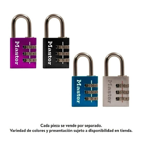 Candado de Combinación Master Lock Personalizable Varios Modelos 1 Pieza