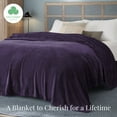 thumbnail image 5 of U by Bedsure Purple Fleece Throw Blankets, 260GSM Lightweight Plush Soft Cozy Blanket, ,49X59 inches, 5 of 7