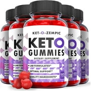 (5 Pack) Ket-O-Zempic Keto ACV Gummies - Supplement for Weight Loss - Energy & Focus Boosting Dietary Supplements for Weight Management & Metabolism - Fat Burn - 300 Gummies
