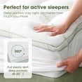 thumbnail image 2 of EMONIA Premium Soft Mattress Topper Queen for Back Pain Relief, Rayon Derived from Bamboo Pillow Top Mattress Pad with 8-21" Deep Pocket, Naturally Cooling Noiseless OEKO-TEX Certified (White,Queen), 2 of 9