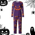 thumbnail image 2 of NIEWTR Halloween Pajamas for women Family Matching Pajamas Sleepwear Pjs Sets Long Sleeve Tops Matching Pajamas Pants Funny Jammies Print Comfort Sleepwear, 2 of 7