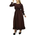 thumbnail image 5 of Bimba Women's Cotton Smocked Waist Long Casual Maxi Dress, 5 of 8