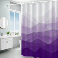 thumbnail image 3 of 72x84inch Romantic Purple Mountain Texture Shower Curtain Abstract Art Abstract Pattern Purple Gradient Popular Design Home Bathroom Stall Bathtubs Decoration Bath Curtain with Hooks, 3 of 6