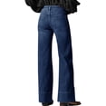 thumbnail image 3 of High Waist Women Blue Washed Wide Leg Long Jeans Casual Denim Pants with Pocket, 3 of 6