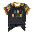 thumbnail image 4 of Vinsonshop Mardi Gras Shirts for Women Graphic Tees for Women Mardi Gras Womens Clothing Party Outfits for Women Mardi Gras Pullover Going Out Tops for Women Ladies Mardi Gras Tops Black L, 4 of 4